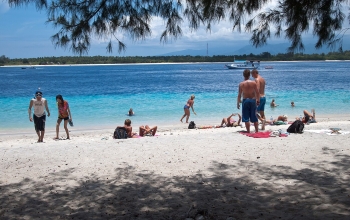 People on the beach, Gili Trawangan (island), Indonesia