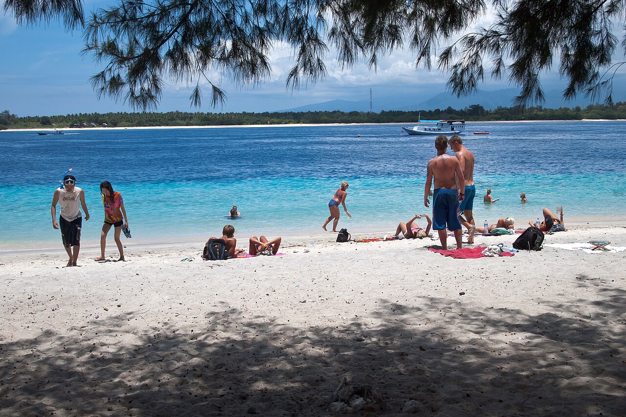 People on the beach, Gili Trawangan (island), Indonesia