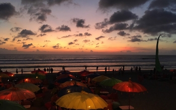 Seminyak Beach at sunset